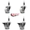 Service Caster 3'' Nylon Wheel Swivel 7/8'' Expanding Stem Caster Set 2 Brakes, 4PK SCC-EX20S314-NYS-2-PLB-2-78 - alternate 5